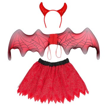 Halloween Accessoireset Meisje Duivel 3 delig, Verzenden, Nieuw