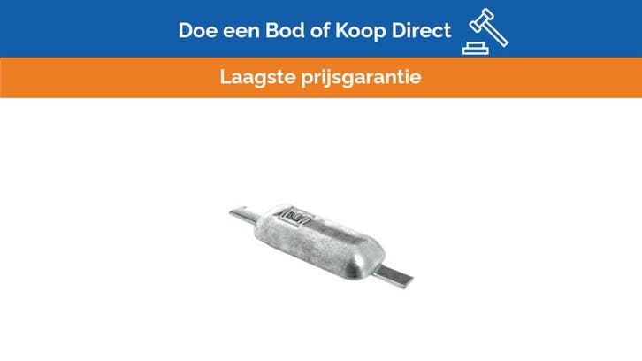 Bieden: Vetus WOA003A Aluminium Weld-On Hull Anode 1.1 KG, Sports nautiques & Bateaux, Accessoires navigation, Enlèvement ou Envoi