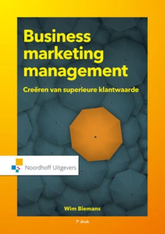 Business marketing management / Vast Boek 9789001863104, Boeken, Economie, Management en Marketing, Zo goed als nieuw, Verzenden
