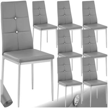 Eetkamerstoelen, kunstleer met strass steentjes, Verzenden
