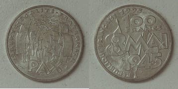 France Frankreich 100 Francs 1995 50 Jahre Waffenstillsta..., Verzenden