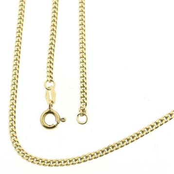 Gouden gourmet schakelketting., Ophalen of Verzenden, Gebruikt, Goud, Goud