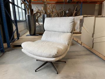 Veiling - Fauteuil Comfy - Draaibaar - Stof - Natural - Beig, Nieuw