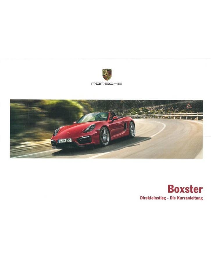 2016 PORSCHE BOXSTER VERKORT INSTRUCTIEBOEKJE DUITS, Auto diversen, Handleidingen en Instructieboekjes