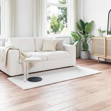 vidaXL Antislip vloerkleed van imitatie konijnenbont OLITE, Verzenden, Nieuw
