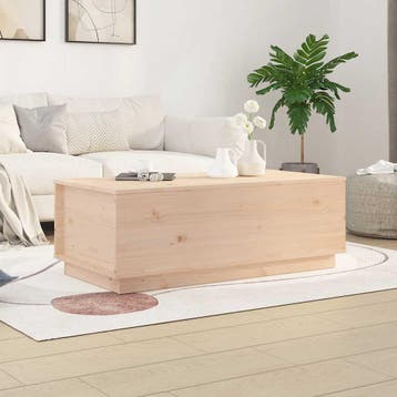 vidaXL Salontafel 100x50x35 cm massief grenenhout, Verzenden, Nieuw