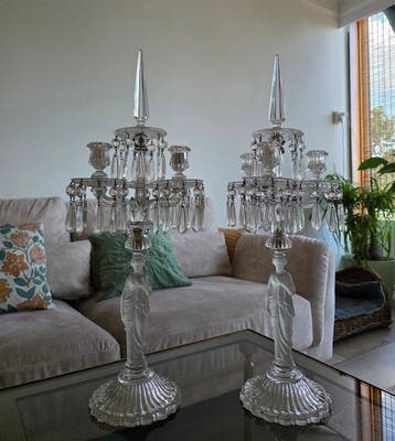 Baccarat - Kandelaber (2) - Kristal, Glas, Antiquités & Art
