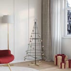 vidaXL Kerst Cone Boom met standaard Zwart 154 cm Staal, Verzenden