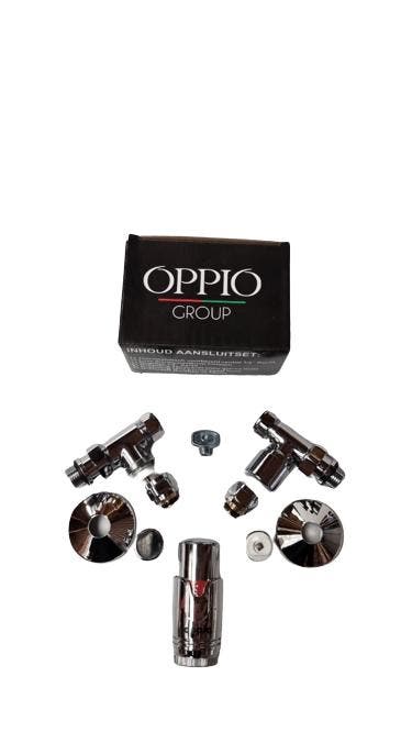 Luxe Chrome thermostatische radiator aansluitset recht -, Bricolage & Construction, Quincaillerie & Fixations, Enlèvement ou Envoi