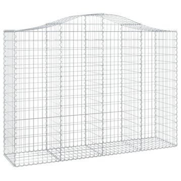 vidaXL Schanskorf gewelfd 200x50x140/160 cm gegalvaniseerd, Verzenden, Nieuw
