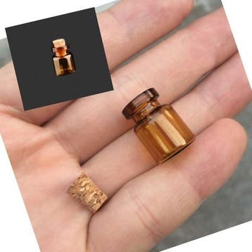 Set mini glazen flesjes, 50 stuks, 13x18x6 mm, Verzenden, Nieuw