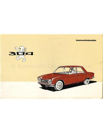 1969 PEUGEOT 304 SEDAN INSTRUCTIEBOEKJE NEDERLANDS