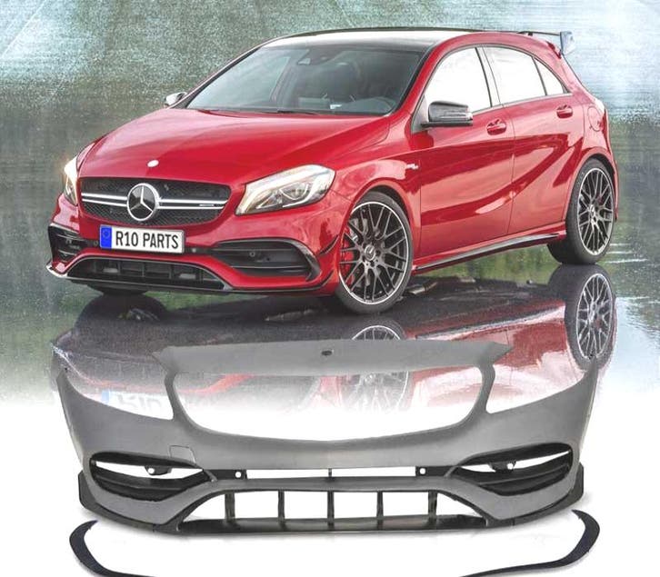 PARE CHOCS FRONTAL MERCEDES CLASSE A W176 15-18 LOOK AMG A45, Auto-onderdelen, Carrosserie, Verzenden