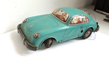Joustra - Modelauto - Porsche 356 - model uit 1950-1959, Antiek en Kunst, Antiek | Speelgoed