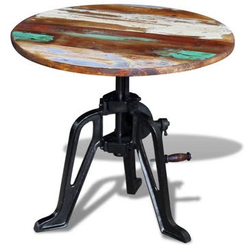 vidaXL Bijzettafel 60x(42-63) cm massief gerecycled hout en, Huis en Inrichting, Verzenden, Nieuw