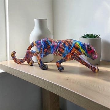 Decoratief ornament - Modern Abstract Cheetah Sculpture –