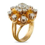 Bague - 14 carats Or jaune, Bague en or jaune 14K et diamant, Nieuw