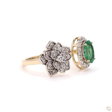 Zonder minimumprijs - Statement ring - 14 karaat Geel goud -