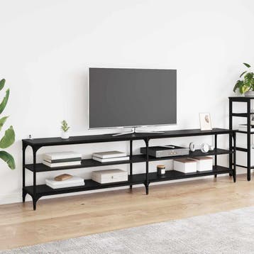 vidaXL TV Kast 200 x 30 x 50 cm Zwart Eiken Geengineerd Hout, Verzenden