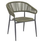 Stoel | PVC Rotan/Aluminium | Groen | Grijs Frame |, Verzenden, Nieuw in verpakking