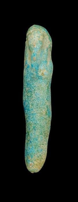 Oud-Egyptisch Faience Shabti - 83 mm (Zonder minimumprijs)