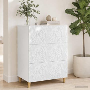 vidaXL Ladekast Wit 66 x 34,5 x 90 cm Bewerkt hout, Verzenden, Nieuw