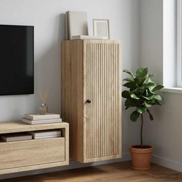 vidaXL Wandkast Sonoma Eiken 33 x 34,5 x 90 cm Bewerkt hout, Verzenden