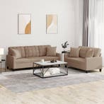 vidaXL 2-delige Loungeset met kussens kunstleer, Verzenden, Nieuw