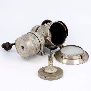 NO RESERVE - Éclair. Carbid fietslamp. - Lampe - Métal,, Antiek en Kunst