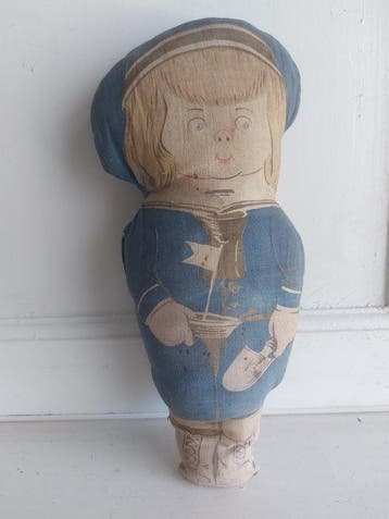 ongemerkt - Speelgoed Twee Antieke Ragdolls - 1930-1940 -