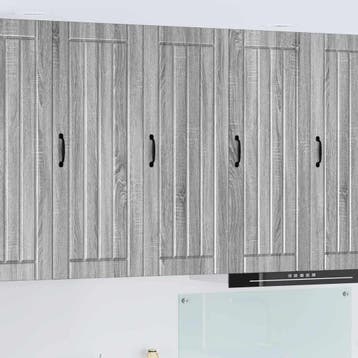 vidaXL Wandkast LUCCA Grijs Sonoma 40 x 31 x 100 cm Bewerkt, Verzenden, Nieuw