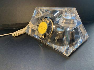 Analoge telefoon - Massief, geslepen acrylglas - Zeldzaam