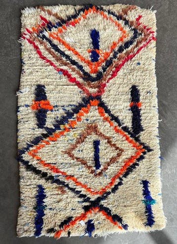 Tapis berbère marocain vintage fait main en laine - Tapis -, Nieuw