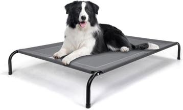 Hondenbed op pootjes - Grijs - 124x90 cm - Nobleza, Dieren en Toebehoren, Verzenden, Nieuw