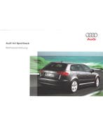 2007 AUDI A3 SPORTBACK INSTRUCTIEBOEKJE DUITS