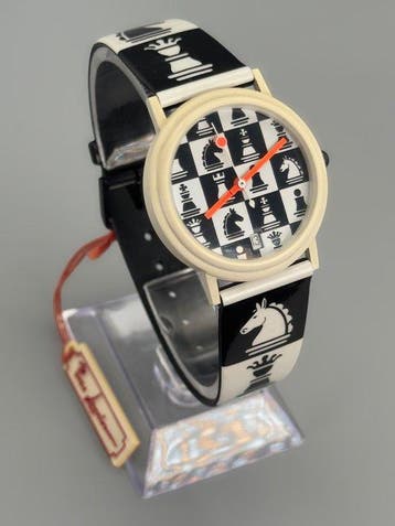 Pierre Lannier Chess Dial Watch – French Design – NOS – Made
