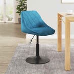 vidaXL Barkruk fluweel blauw, Verzenden, Nieuw
