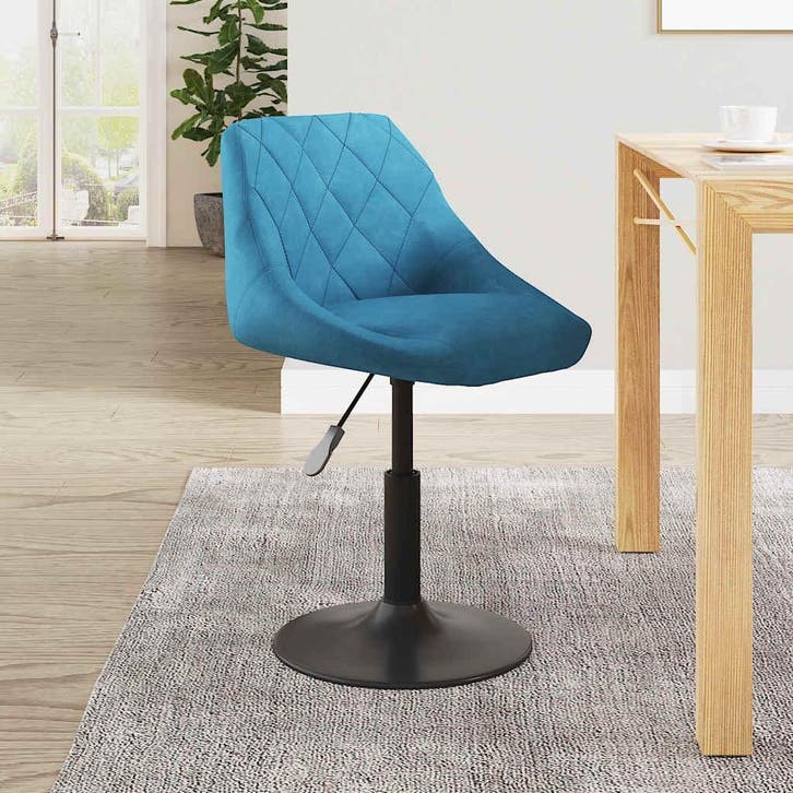 vidaXL Barkruk fluweel blauw, Huis en Inrichting, Barkrukken, Nieuw, Verzenden