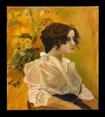 François Boulet (1937-2019) - Jeune Fille au Bouquet