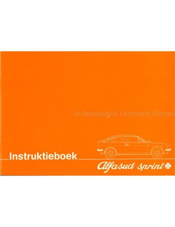 1976 ALFA ROMEO ALFASUD SPRINT Q INSTRUCTIEBOEKJE NEDERLANDS, Ophalen of Verzenden