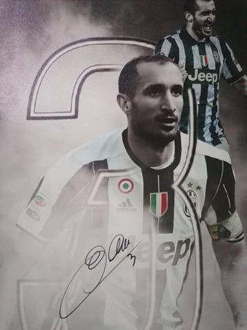 Giorgio Chiellini - Quadro su tela autografato da Giorgio, Nieuw