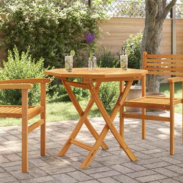 vidaXL Tuintafel inklapbaar 85x85x76 cm massief teakhout, Verzenden, Nieuw