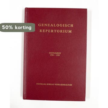 Supplement 1985-1989 Genealogisch repertorium door Jhr. Mr., Boeken, Verzenden, Zo goed als nieuw, A.J. van der Tang