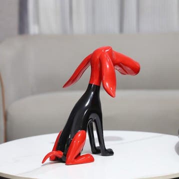 Beeld, Abstract cartoon puppy figurine - 28.5 cm - Hars