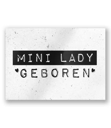 Wenskaart Mini Lady 15cm, Verzenden, Nieuw