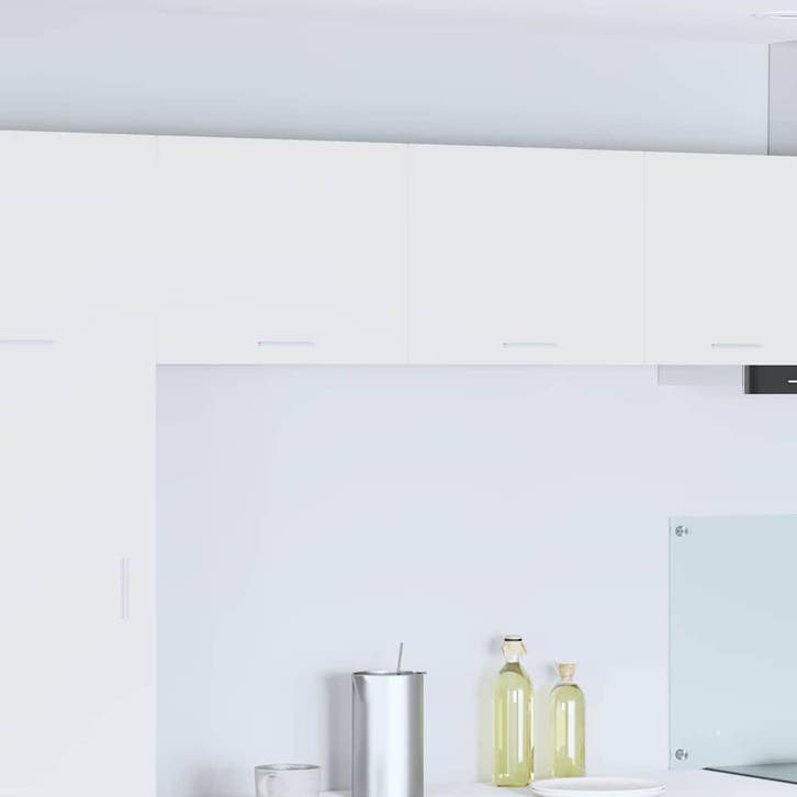 vidaXL Hangkast 2 st Wit Bewerkt hout, Maison & Meubles, Armoires | Autre, Envoi