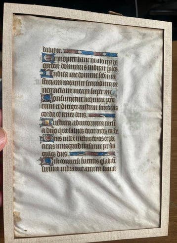 moyen age - MANUSCRIT ORIGINALE RELIGIEUX SUR PARCHEMIN