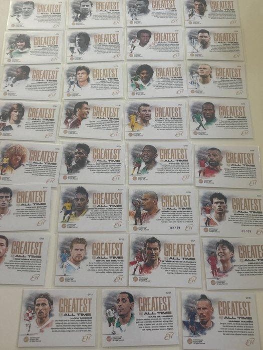 Futera Greatest of All Time Pelé, Cristiano Ronaldo, Lionel, Verzamelen, Stickers