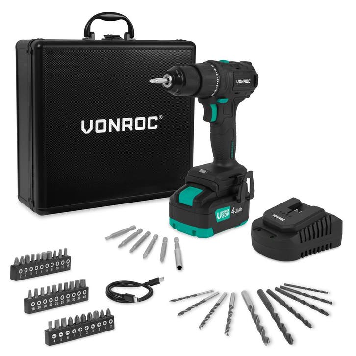PRO Accuboormachine 20V – Brushless motor – 40Nm | Incl., Doe-het-zelf en Bouw, Gereedschap | Boormachines, Nieuw, Verzenden