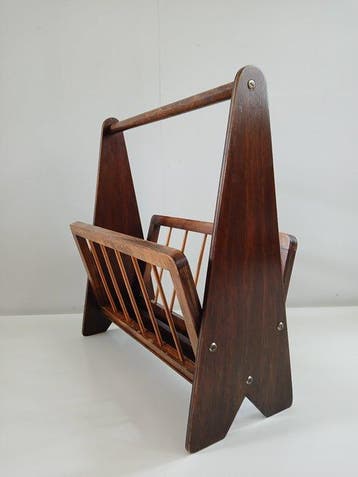 Tijdschriftenhouder - Hout - Deens Design - Vintage